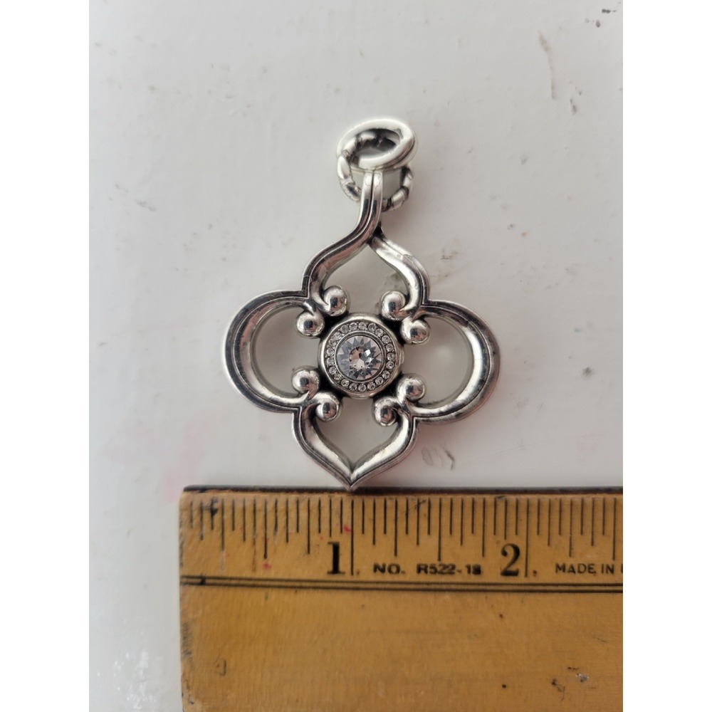 Brighton Toledo Crystal Silver Tone Pendant Ladies Jewelry - Picture 3 of 4